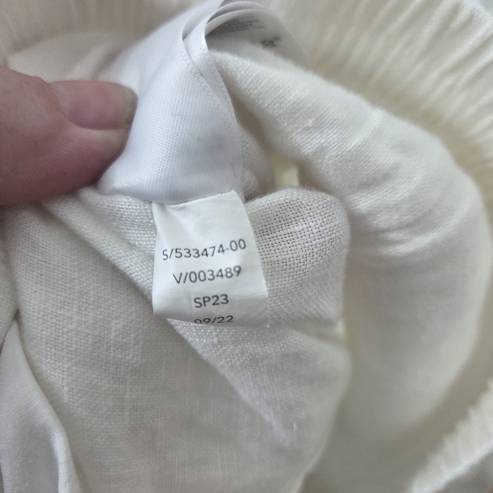 Athleta Retreat Linen High Rise Wide Leg Pants White Size 20 - Picture 6 of 6